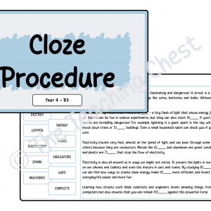 Cloze - Year 4 (B3)