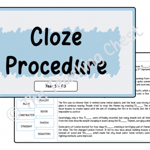 Cloze - Year 5 (A3)