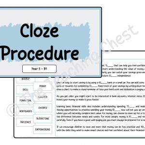 Cloze - Year 5 (B1)