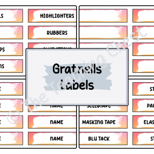 Gratnells Tray Labels (Amber Horizon)