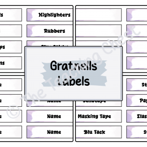 Gratnells Tray Labels (Amethyst Dance)