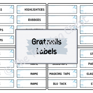 Gratnells Tray Labels (Blue Floral)