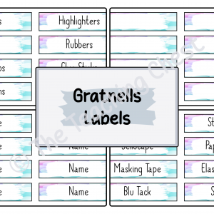 Gratnells Tray Labels (Bubble Lagoon)