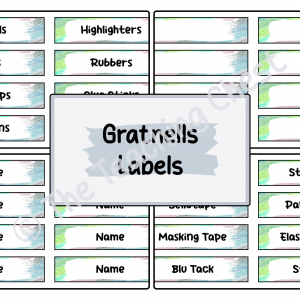 Gratnells Tray Labels (Scribbles)