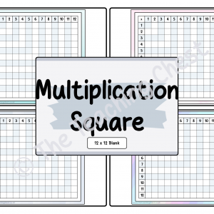 Multiplication Square 12 x 12 (Blank)