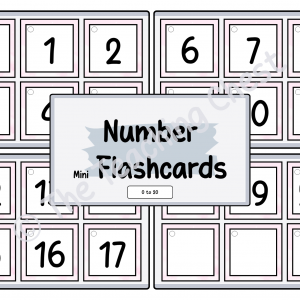 Numbers 0 to 20 Mini Flashcards
