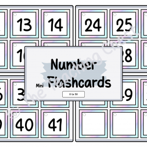 Numbers 0 to 50 Mini Flashcards