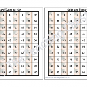 Number Square - Odds & Evens (Earthy)
