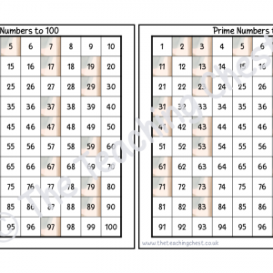 Number Square - Prime Numbers (Earthy)