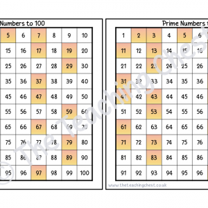 Number Square - Prime Numbers (Sunset)