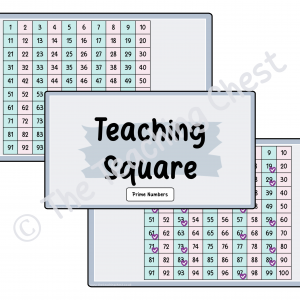 Teaching Square - Prime Numbers (Colour)