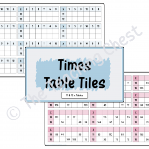 Times Tables Tiles (11x, 12x)