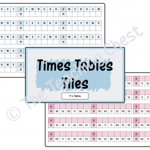 Times Tables Tiles (11x)