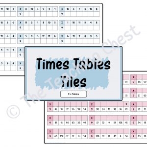 Times Tables Tiles (9x)