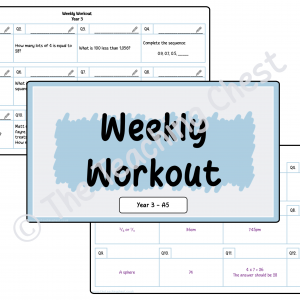 Weekly Workout - Year 3 (A5)