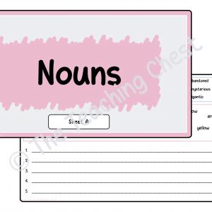 Word Class Worksheet - Nouns (Sheet A)