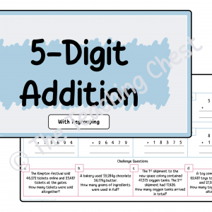 Addition Worksheet - 5-Digits (With Regrouping)