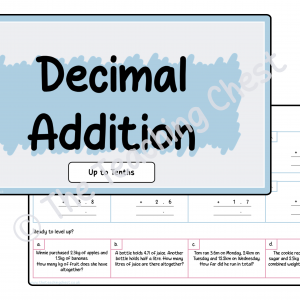 Addition Worksheet - Tenths