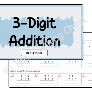 Addition Worksheet - 3-Digits (No Regrouping)