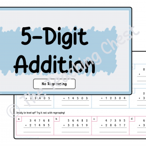 Addition Worksheet - 5-Digits (No Regrouping)