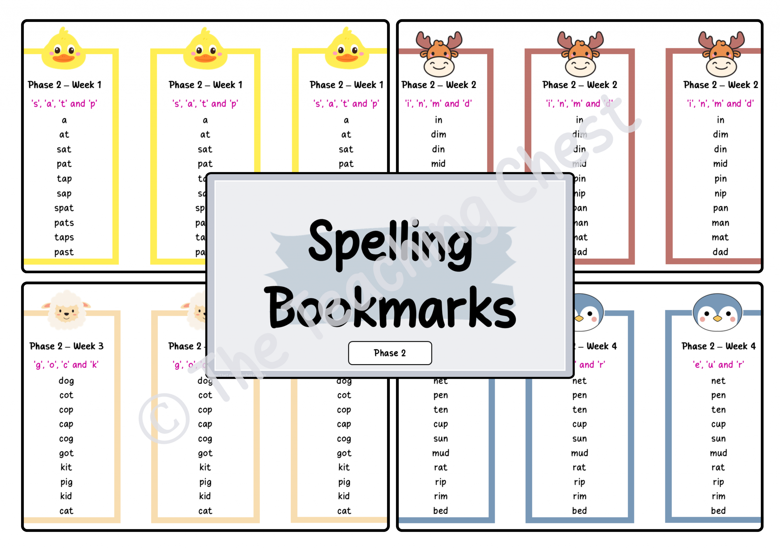Phase 2 - Spelling Bookmarks
