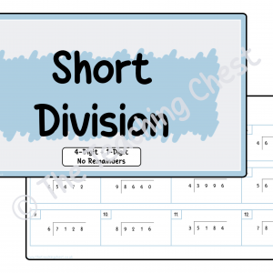 Short Division Worksheet - 4-Digits (No Remainders)