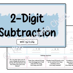 Subtraction Worksheet - 2-Digits (Regrouping)