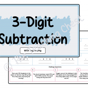Subtraction Worksheet - 3-Digits (With Regrouping)