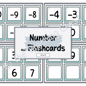 Numbers -10 to 10 Mini Flashcards