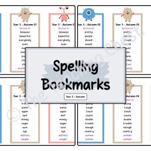 Year 3 - Spelling Bookmarks (Autumn)