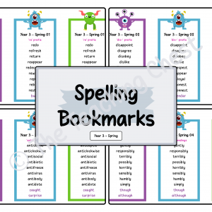 Year 3 - Spelling Bookmarks (Spring)