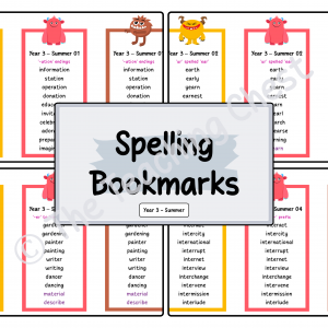 Year 3 - Spelling Bookmarks (Summer)