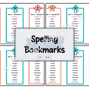 Year 4 - Spelling Bookmarks (Autumn)