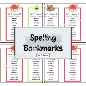 Year 4 - Spelling Bookmarks (Summer)