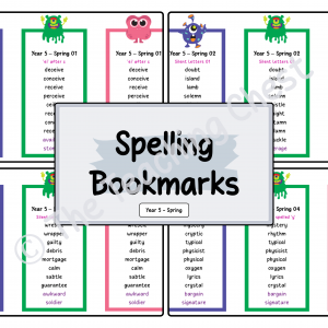 Year 5 - Spelling Bookmarks (Spring)