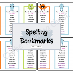 Year 6 - Spelling Bookmarks (Autumn)
