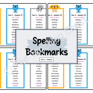 Year 6 - Spelling Bookmarks (Summer)