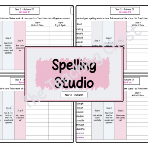 Spelling Studio - Year 3 (Autumn)